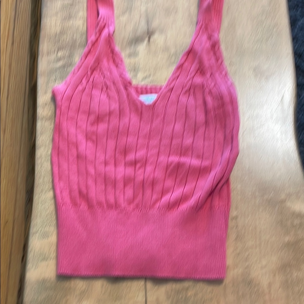 Wilfred Pink Ribbed Tank Top